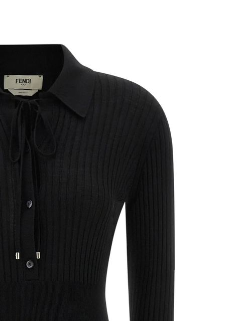 FENDI Essential ribbed-knit dress - Black