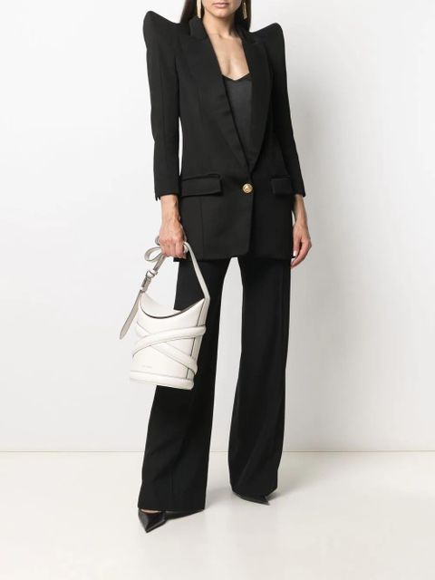 Alexander McQueen The Curve logo bucket bag - White