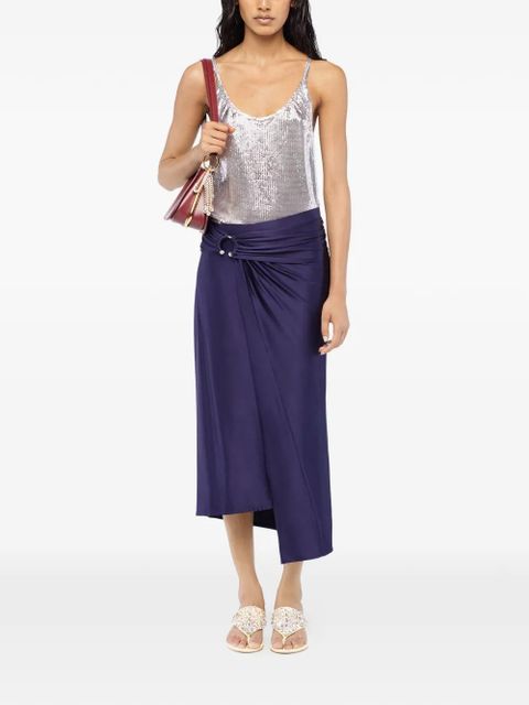 Rabanne draped midi skirt - Purple - zdjęcie produktu nr 2