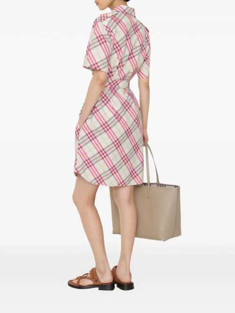 Burberry check cotton shirt dress - Neutrals