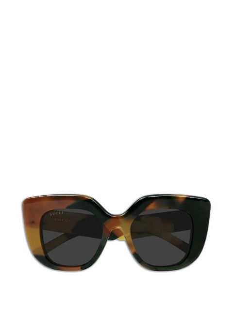 Gucci Eyewear tortoiseshell-effect cat-eye sunglasses - Brown - zdjęcie produktu nr 1