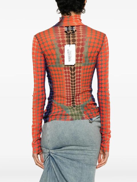 Jean Paul Gaultier patterned top - Orange