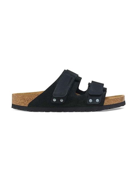 Birkenstock klapki zamszowe Uji damskie kolor czarny 1024832 - zdjęcie produktu nr 1