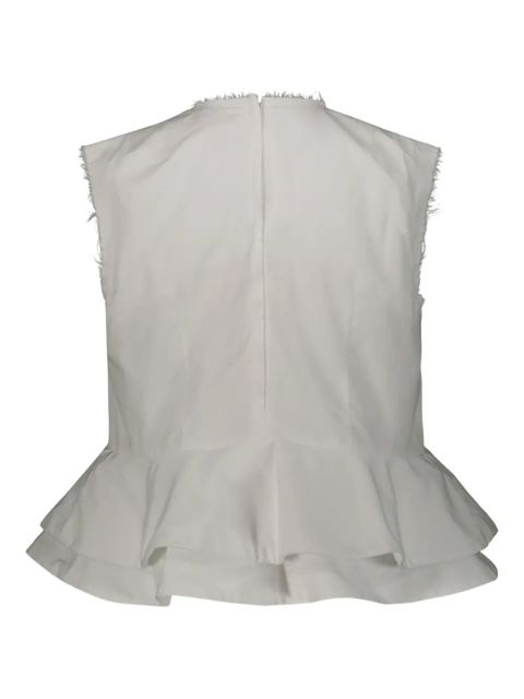 Comme Des Garçons flounce raw-finish blouse - White - zdjęcie produktu nr 2