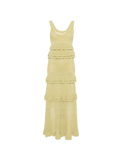 SANDRO ruffled maxi dress - Green - zdjęcie produktu nr 1