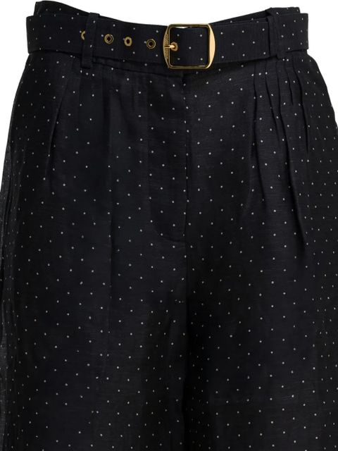 ZIMMERMANN polka-dot belted trousers - Black