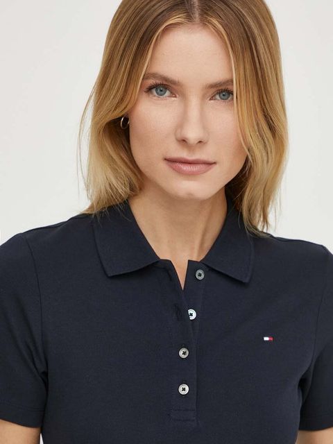 Tommy Hilfiger polo damski kolor granatowy WW0WW42047 - zdjęcie produktu nr 2