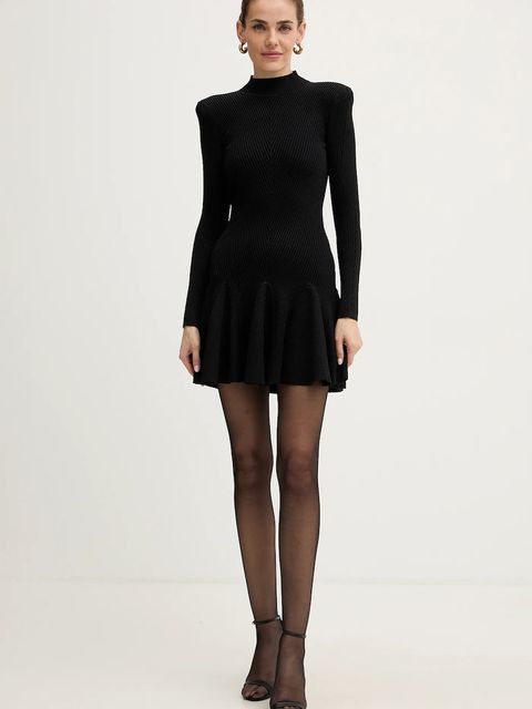 Retrofete sukienka Sydonie kolor czarny mini rozkloszowana FW24-9733