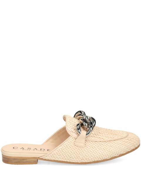 Casadei chain-detail slippers - Neutrals - zdjęcie produktu nr 1