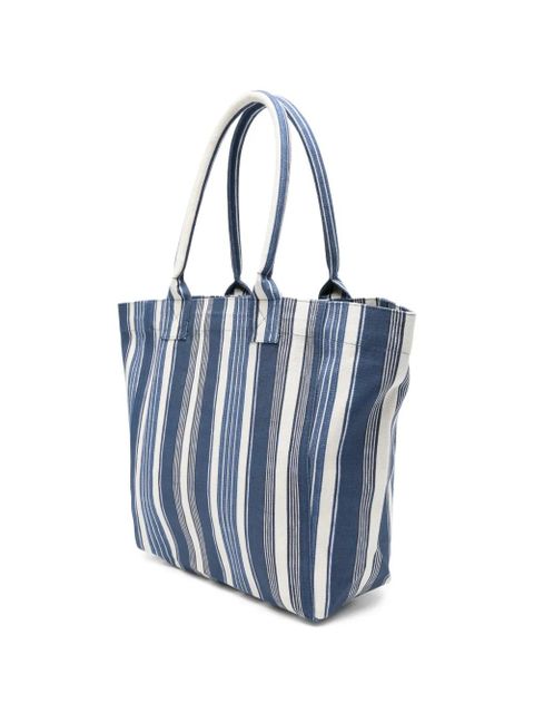 ISABEL MARANT small Yenky striped tote bag - Blue