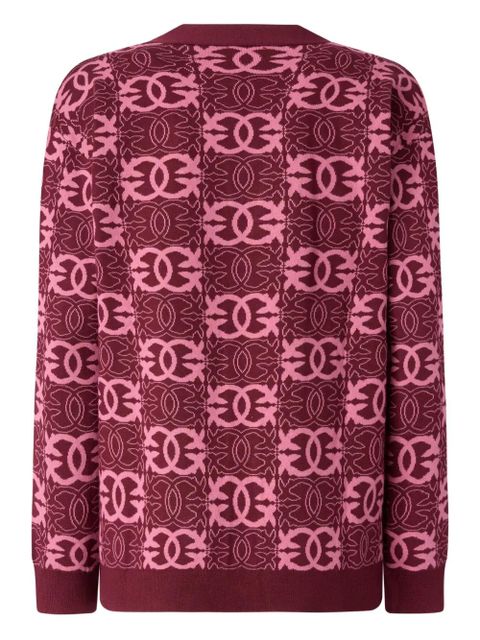 PINKO Love Birds-intarsia cardigan - Red - zdjęcie produktu nr 2