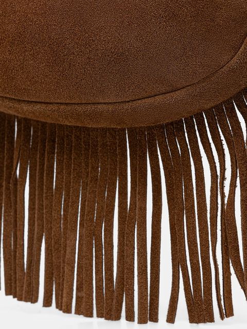 Answear.LAB torebka zamszowa kolor brązowy