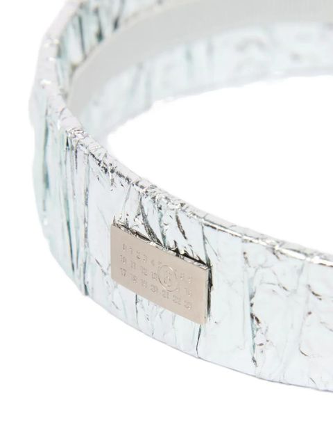 MM6 Maison Margiela logo-plaque headband - Silver