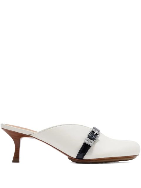 GANNI buckle heeled mules - White - zdjęcie produktu nr 1