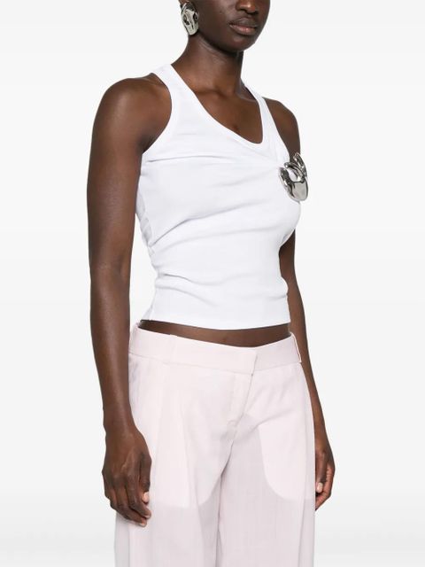 Coperni Emoji cotton tank top - White
