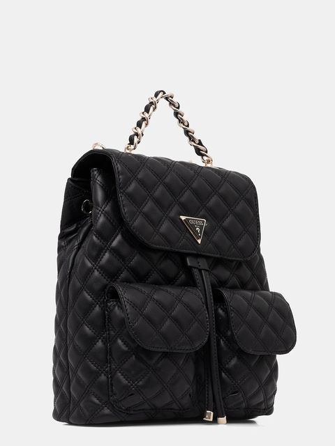 Guess plecak GIULLY damski kolor czarny mały gładki HWQG96 73330 - zdjęcie produktu nr 2