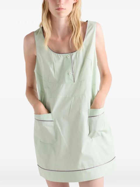 Prada button pocket mini dress - Green