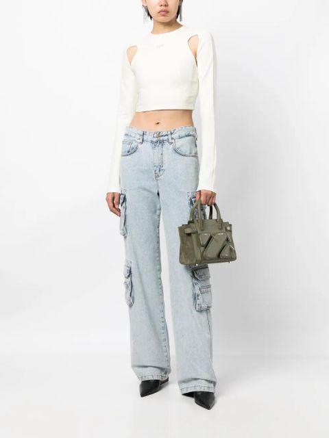 Off-White small City leather tote bag - Green - zdjęcie produktu nr 2