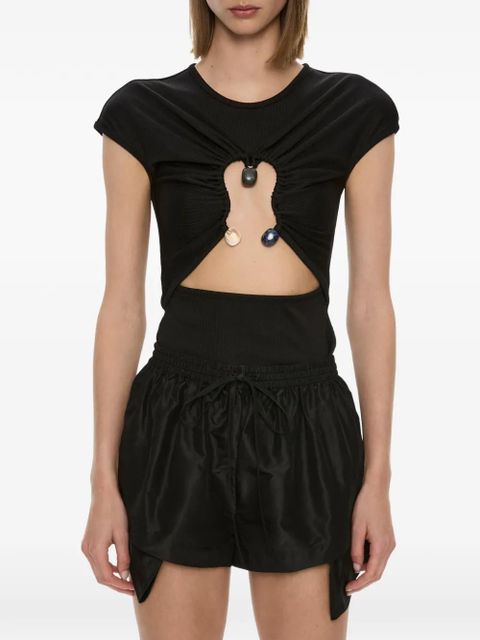 Christopher Esber Hiero crystal capped T-shirt - Black - zdjęcie produktu nr 1