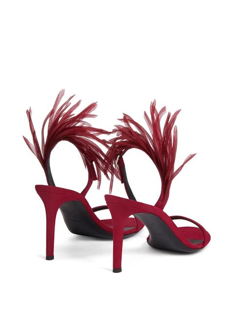 Giuseppe Zanotti Fenice Crazyhorse-embellished 85mm sandals - Red - zdjęcie produktu nr 2