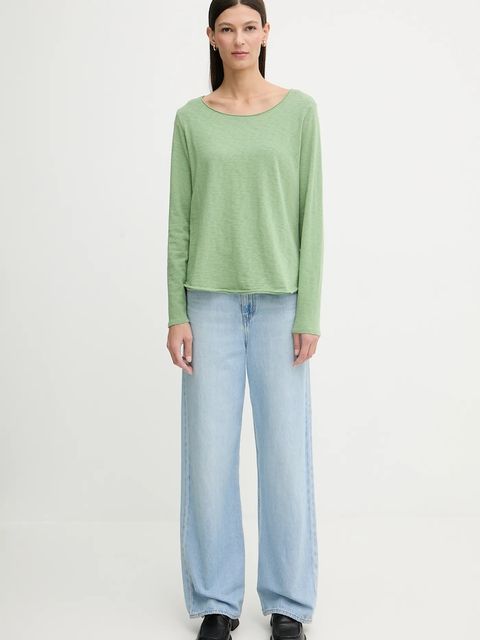 Marc O'Polo longsleeve bawełniany kolor zielony 5000009292 - zdjęcie produktu nr 2