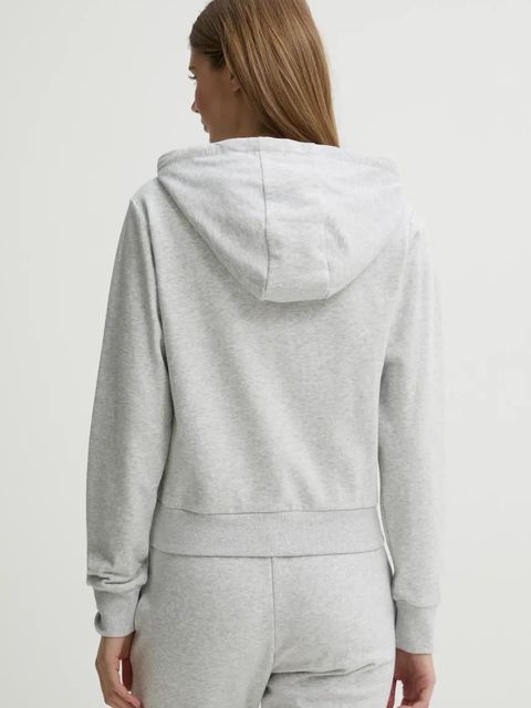Guess bluza SOFIA damska kolor szary z kapturem gładka O5RQ02 KCO31