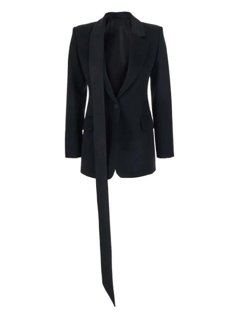 The Attico lapel tie virgin wool jacket - Black - zdjęcie produktu nr 1