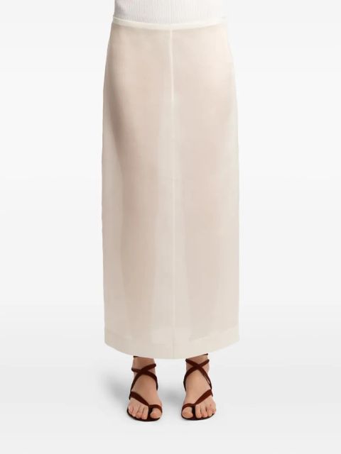 KHAITE slit skirt - White