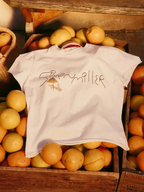 Simon Miller Beach logo-graphic cotton T-shirt - Neutrals