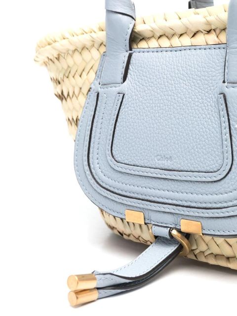 Chloé Marcie raffia tote bag - Neutrals