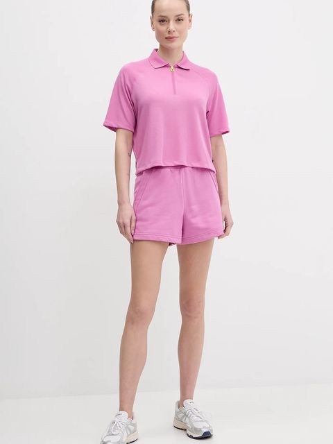 Helly Hansen szorty damskie kolor fioletowy z nadrukiem high waist 54081