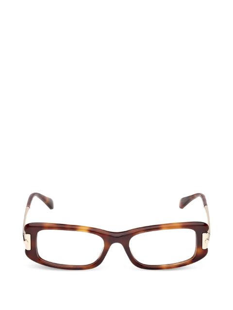 Max Mara Eyewear rectangle-frame glasses - Brown - zdjęcie produktu nr 1