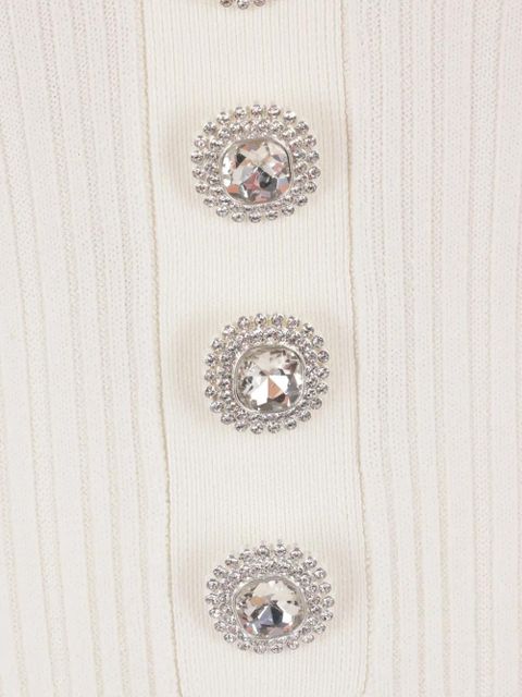 Self-Portrait striped dress - White