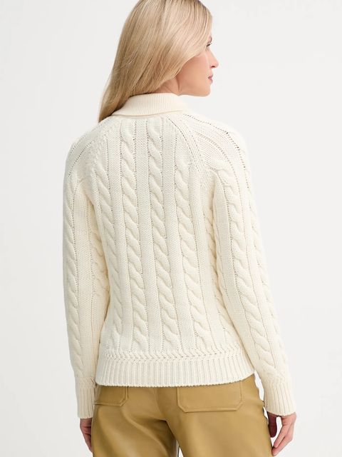 Bally sweter wełniany damski kolor beżowy ciepły WKN0BG - zdjęcie produktu nr 2