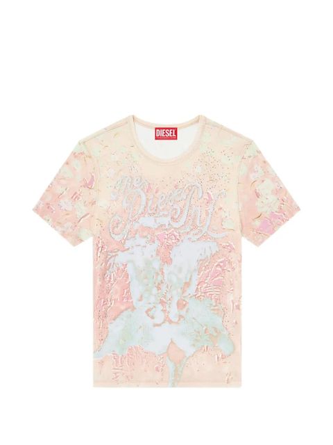 Diesel embellished T-shirt - Neutrals - zdjęcie produktu nr 1