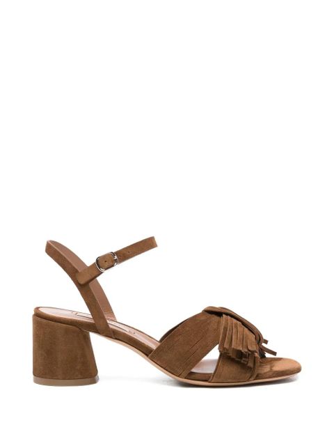 Casadei fringe-detail knotted sandals - Brown - zdjęcie produktu nr 1