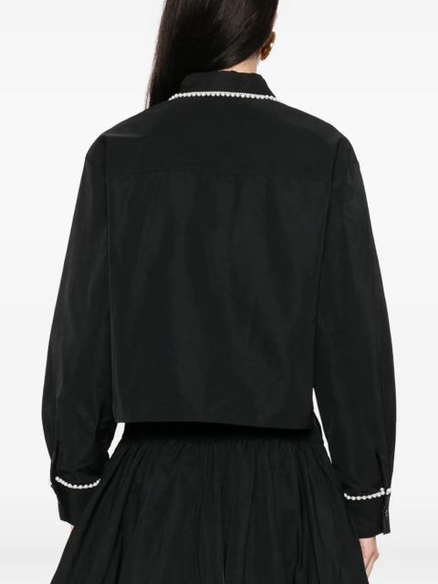 Maje braid-trim shirt - Black