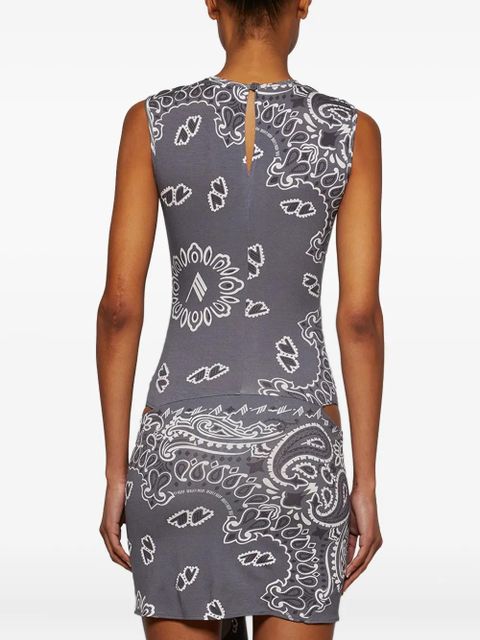The Attico bandana-print mini dress - Grey