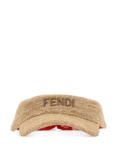 FENDI raffia visor - Neutrals - zdjęcie produktu nr 1