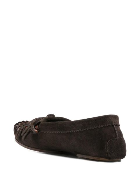 Paris Texas Indiana fringed-detail loafers - Brown
