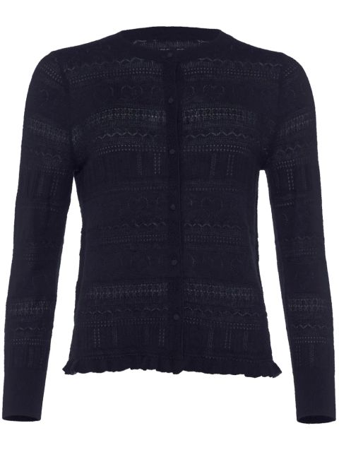 ERES Josette pointelle-knit cashmere cardigan - Blue