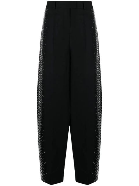 The Attico Jagger high-waist wide-leg trousers - Black - zdjęcie produktu nr 1