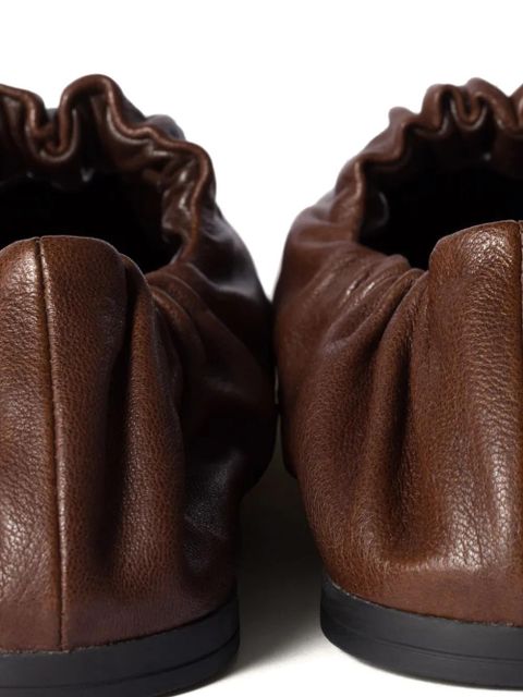 Miu Miu leather ballet flats - Brown