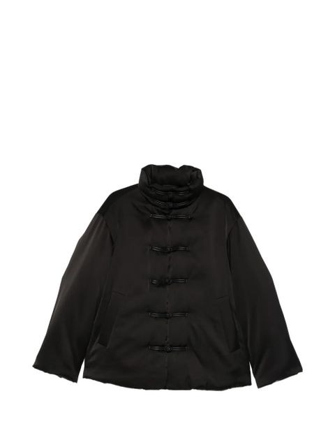 Róhe satin-effect puffer jacket - Black - zdjęcie produktu nr 1