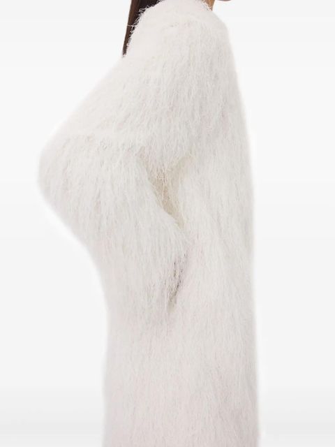 LouLou de Saison Tina fringe long-sleeve mini dress - White