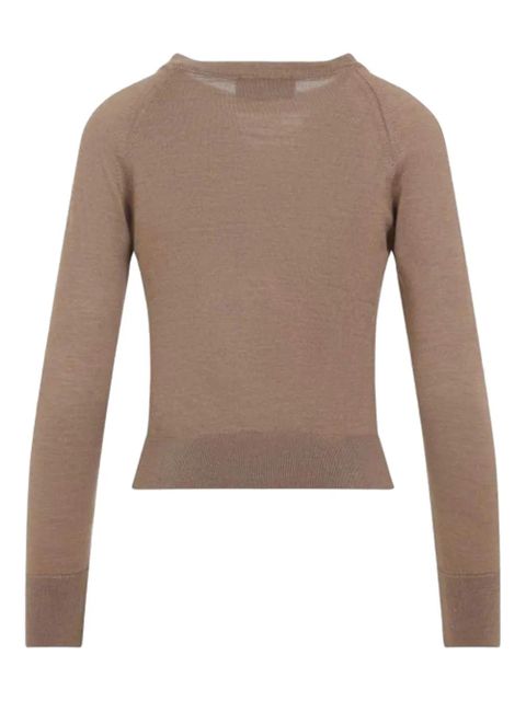 Simone Rocha pearl chain bow sweater - Neutrals