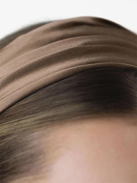 Jennifer Behr Natasha satin-finish headband - Brown - zdjęcie produktu nr 2