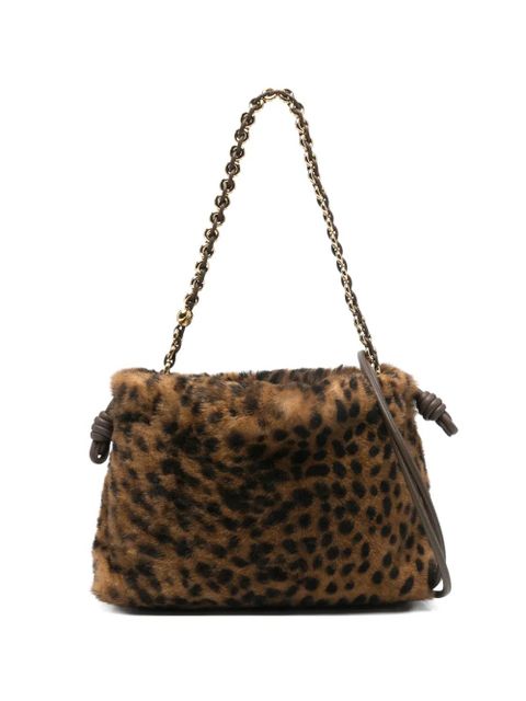 LOEWE leopard chain clutch bag - Brown - zdjęcie produktu nr 1