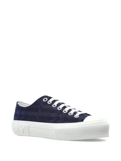 Burberry logo plaque platform sneakers - Blue - zdjęcie produktu nr 2