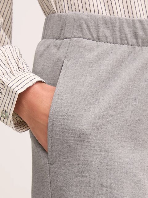 United Colors of Benetton spodnie damskie kolor szary fason cygaretki high waist 47CKDF09Y